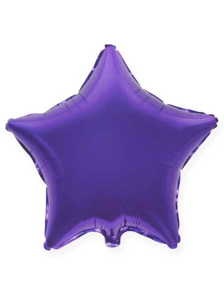 Фольга шар Звезда 4"/10 см металлик фиолетовый 1 шт Испания Flexmetal