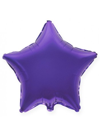 Фольга шар Звезда 9"/23 см металлик фиолетовый 1 шт Испания