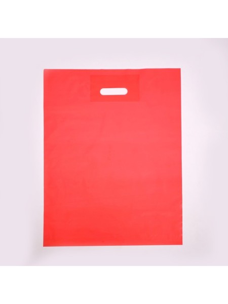 Пакет полиэтилен 30 х40 см 50 мкм с прорубной ручкой цвет красный 1/50