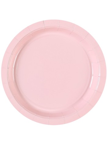 Тарелка бумага 6 шт 17 см Пастель розовая