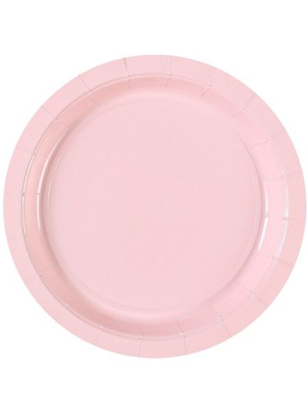 Тарелка бумага 6 шт 17 см Пастель розовая