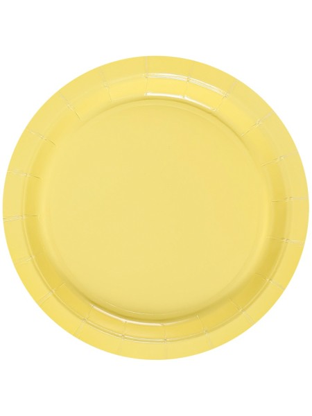 Тарелка бумага 6 шт 17 см Пастель желтая