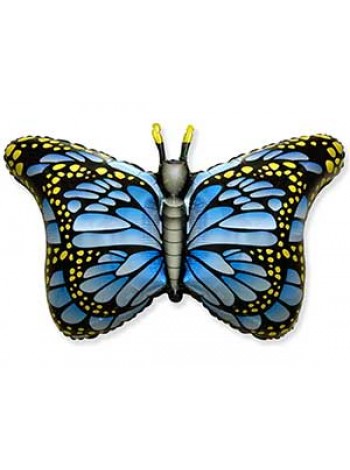 Фольга шар Бабочка крылья голубые 22"/55 см 1 шт Испания
