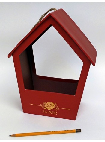 Коробка для цветов 21,5 х13 х27,5 см скворечник