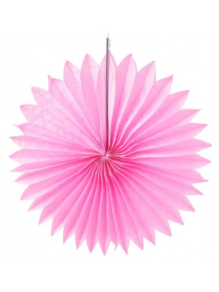 Фант подвеска бумажная 25 см цвет нежно-розовый