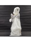 Ангел 47 см текстиль цвет  белый/серебро HS 40-9