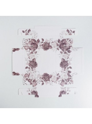 Коробка для конфет 14,5 х14,5 х3,5 см на 9 шт с окном 1/5