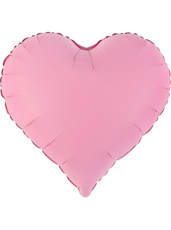 Фольга шар Сердце 18"/46 см Розовая Сакура Матовый Grabo Италия