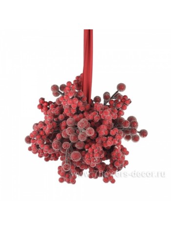 Шар ягодный пластик 20 см цвет Красный арт JS51266