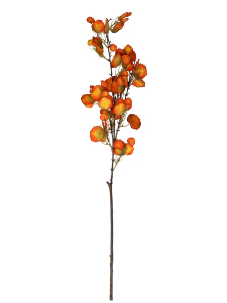 Ветка липы осенняя 120 см цвет оранжевый ткань HS-2-16-2