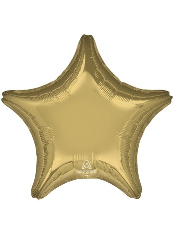 Фольга шар Звезда 19"/48 см White Gold  ANAGRAM США