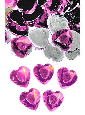 Стразы сердца 425-61 d25 мм цвет розовый цена за 1 шт