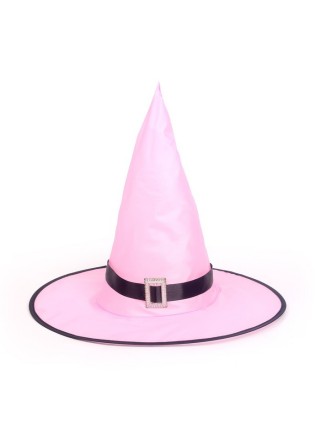 Шляпа Колдунья с диодами цвет розовый