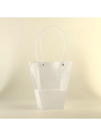 Сумка прозрачная 26 х24 х12 см трапеция цвет белый