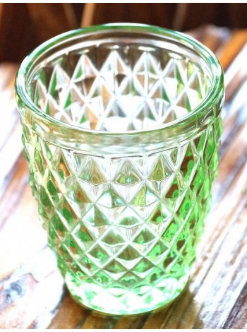 Стакан многогранник 9,5 х 8 см стекло зеленый