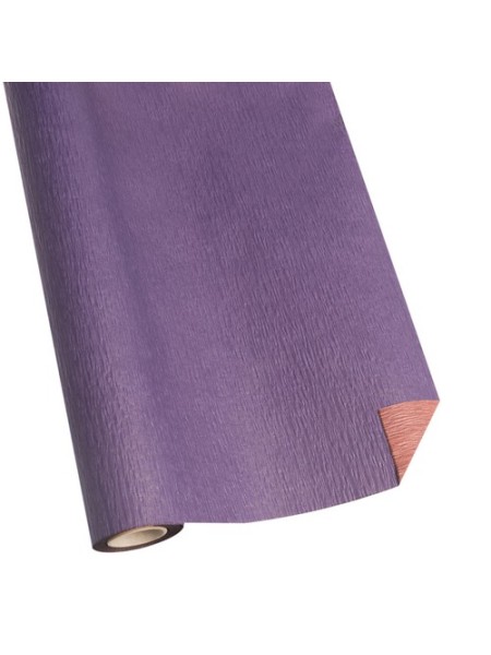 Бумага рельефная 50 см х5 м двухсторонняя цвет фиолетовый/медный NWPW -14