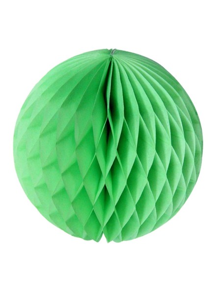 Подвеска объемная бумажная Шар соты 10 см цвет зеленый