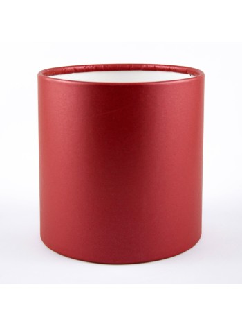 Коробка для цветов круглая 12 х12 см цвет красный