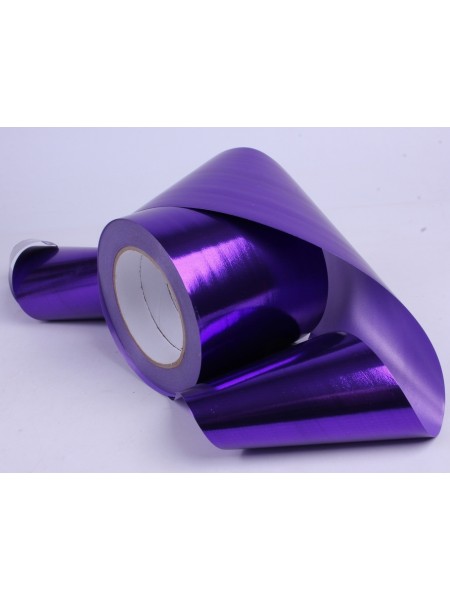 Лента металл 10 см х 50 ярд цвет фиолетовый М1046