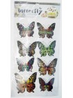 Наклейка Бабочки на скотче набор 9 шт
