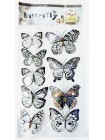 Наклейка Бабочки на скотче набор 9 шт