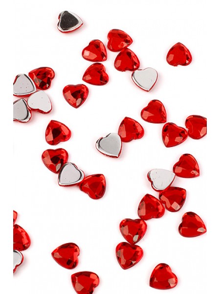 Стразы сердца 410-20 d10 мм цвет красный цена за 1 шт