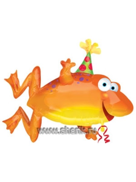 Фольга шар фигура Лягушка в колпаке 36"/91 см Anagram