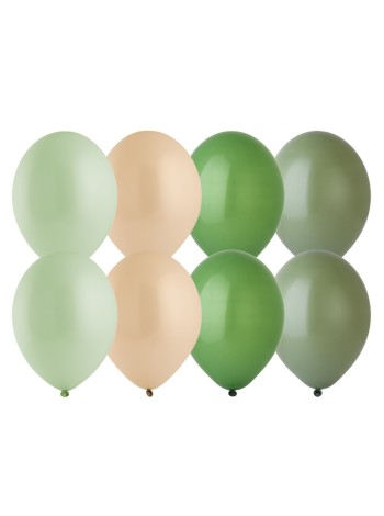 В105 пастель Зеленая гамма ассорти 12 шт шар воздушный