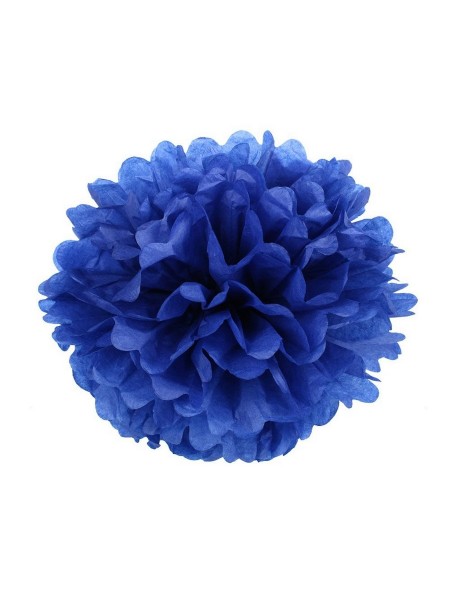 Подвеска Цветок объемный бумажная тишью 30 см цвет синий HS-8-5