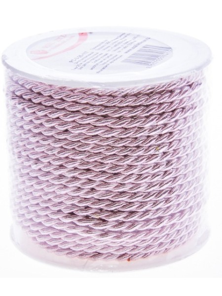 Шнур декоративный 3 мм 25 м цвет светло-розовый РС 3-25-117