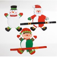Подвеска шар Соты Клоун/Дед Мороз /Снеговик 35 см бумага цвет красный/зеленый HS-8-18