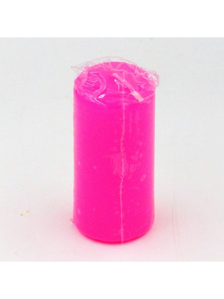 Свеча пеньковая 4 х6 см цвет розовый