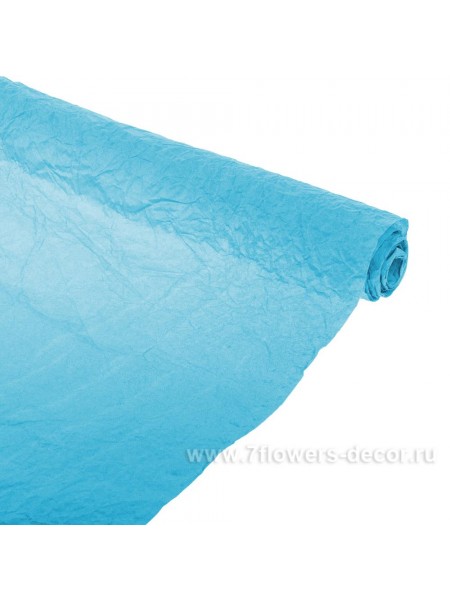 Бумага эколюкс 70-75 см х5 м водостойкая цвет голубой