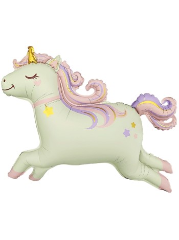 Фольга шар фигура Волшебный единорог 38"/97 см Китай