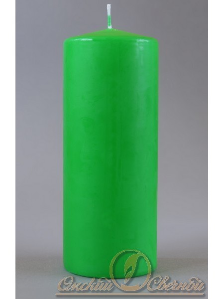Свеча пеньковая 8 х20 см цвет зеленый
