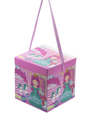 Коробка складная 22 х22 х22 см Принцесса на розовом BOX-120 HS-46-3