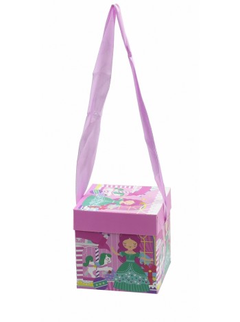 Коробка складная 10 х10 х10 см Принцесса на розовом BOX-120 HS-46-3
