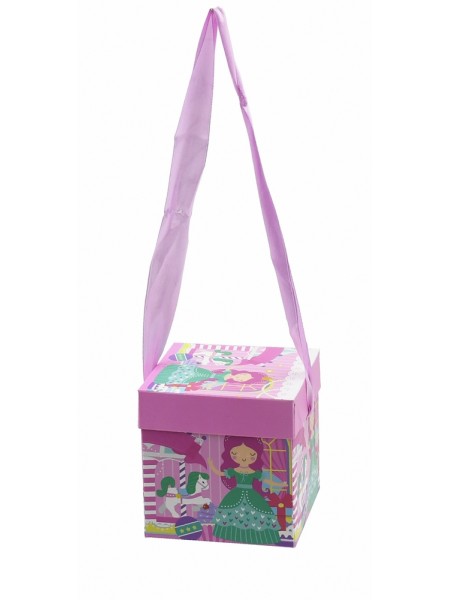 Коробка складная 10 х10 х10 см Принцесса на розовом BOX-120 HS-46-3