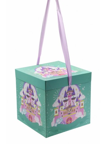 Коробка складная 22 х22 х22 см Принцесса в замке на мятном BOX-120 HS-46-3