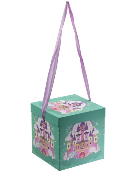 Коробка складная 15 х15 х15 см Принцесса в замке на мятном BOX-120 HS-46-3