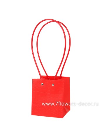 Сумка для цветов 11,5 х13 х10,5 см Wild цвет красный