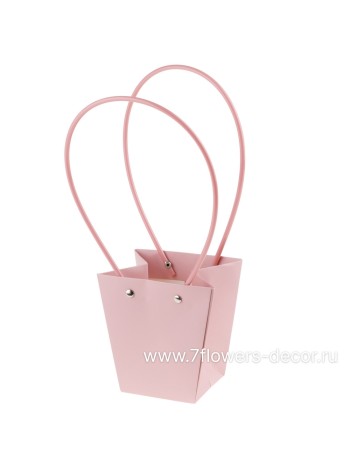 Сумка для цветов 12 х12,5 х8 см цвет пыльно-розовый