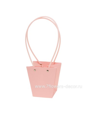 Сумка для цветов 12 х12,5 х8 см цвет розовый