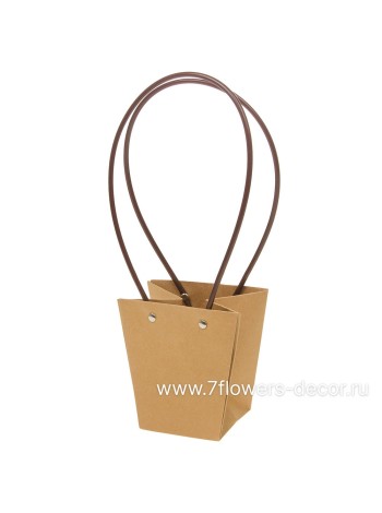 Сумка для цветов 12 х12,5 х8 см цвет натуральный