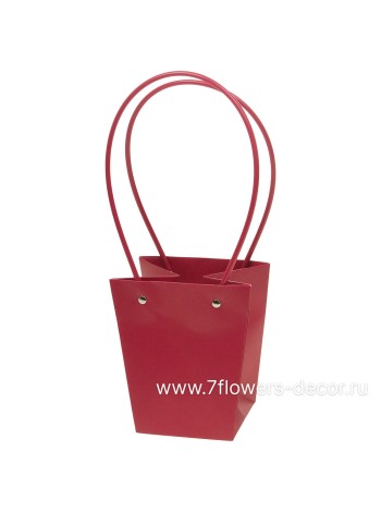 Сумка для цветов 13 х15,5 х9,5 см цвет винный