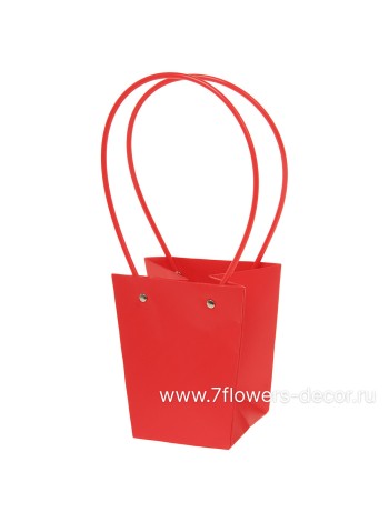 Сумка для цветов 13 х15,5 х9,5 см цвет красный