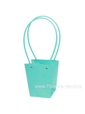Сумка для цветов 13 х15,5 х9,5 см цвет бирюзовый