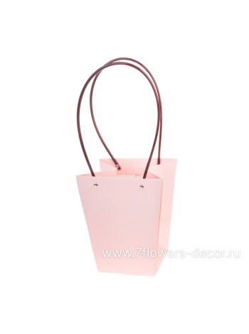 Сумка для цветов 17 х20 х11,5 см цвет розовый