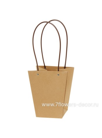 Сумка для цветов 17 х20 х11,5 см цвет натуральный