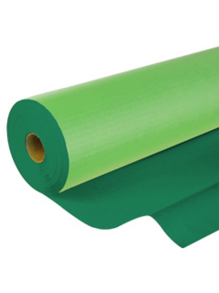 Бумага крафт 60 см х4 кг двухсторонняя цвет темно зеленый/ салатовый